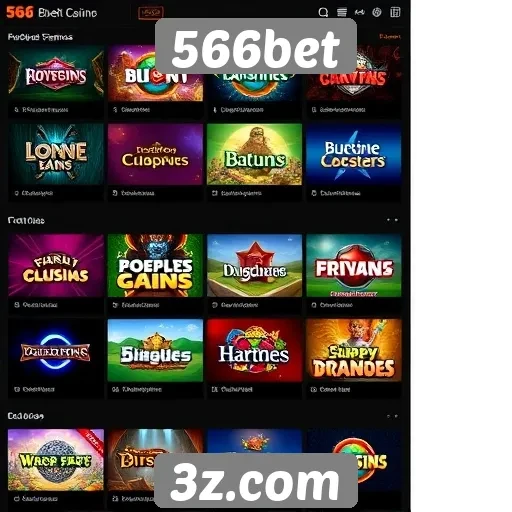 Opções de jogos disponíveis no site 566bet